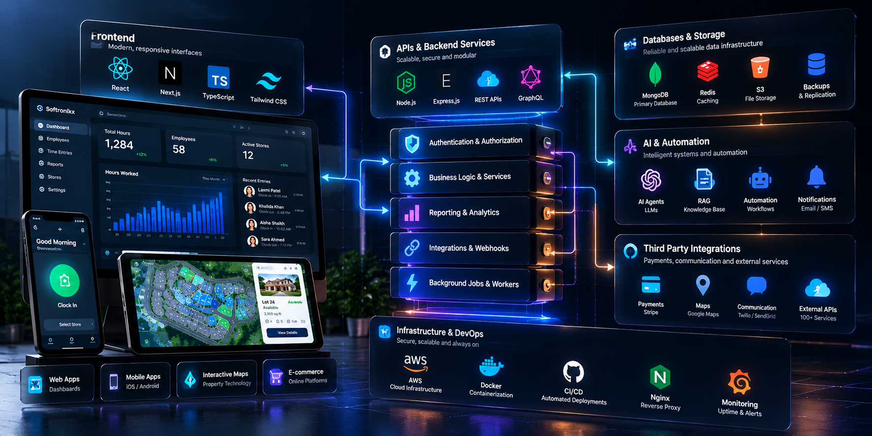 Softronikx technology systems and software architecture